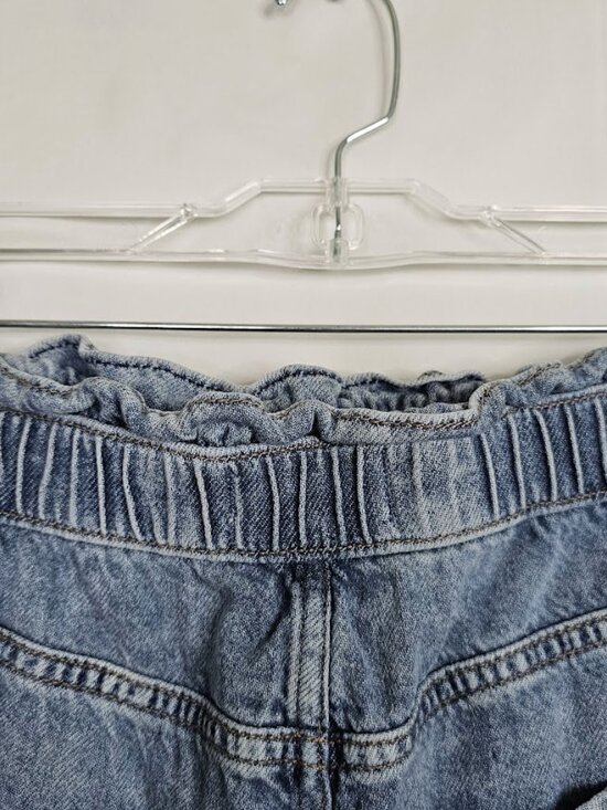 LANE BRYANT Pull On Jean Shorts MEDIUM WASH BLUE Denim size 16 High Rise Midi - Picture 7 of 7